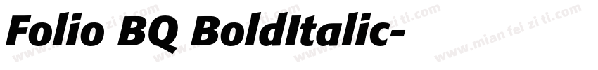 Folio BQ BoldItalic字体转换